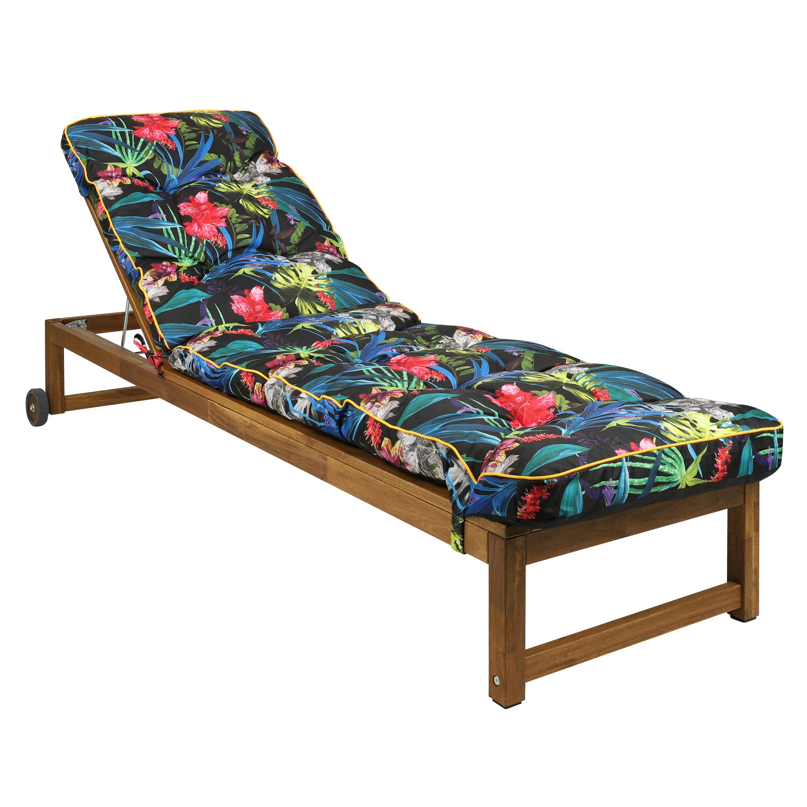 Bjird Liegenauflage Auflage für Gartenliege Hugo 201x55x8 cm, Auflagen für Deckchair, Polsterauflage für Sonnenliege - gesteppt