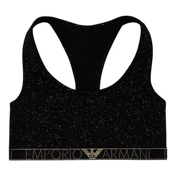 Emporio Armani Set: Bralette-BH Bralette & Brazilian Brief Set mit glänzendem Iconic Logoband