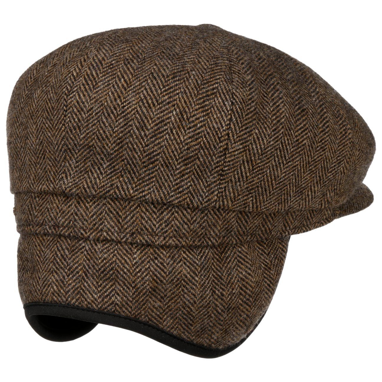 the braun-schwarz in Stetson (1-St) Schirm, Made EU Flat mit Cap Schirmmütze