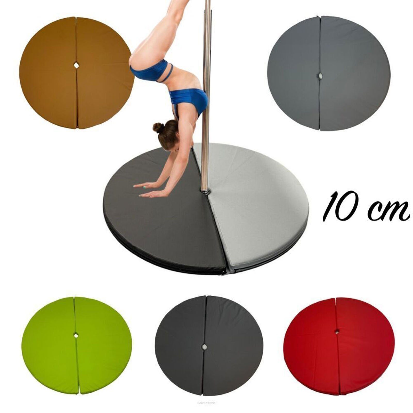 Stangentanz Dance 10cm Pole Sicherheitsmatte FORTISLINE Apfelgrün Pole Faltbar Stange Schutzmatte Dick Dance