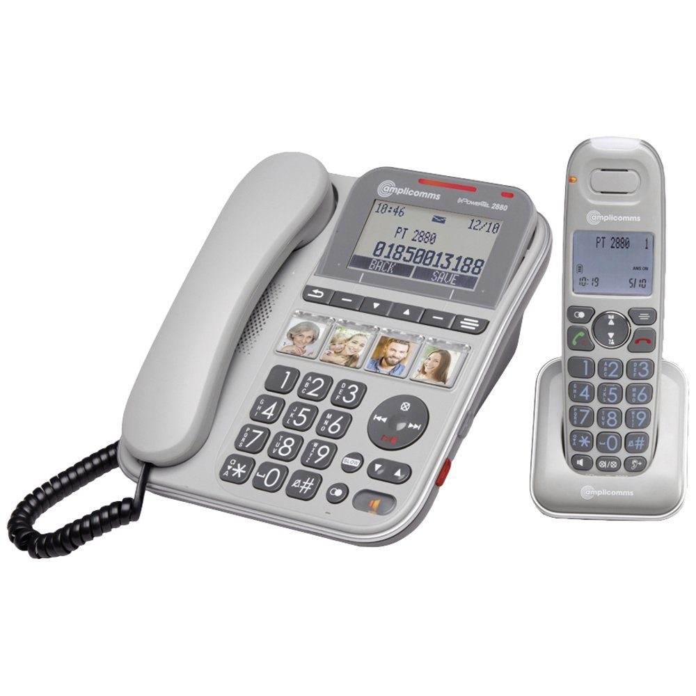 Seniorentelefon Anrufbeantworter Seniorentelefon 2880 PowerTel Amplicomms Amplicomms Schnurloses