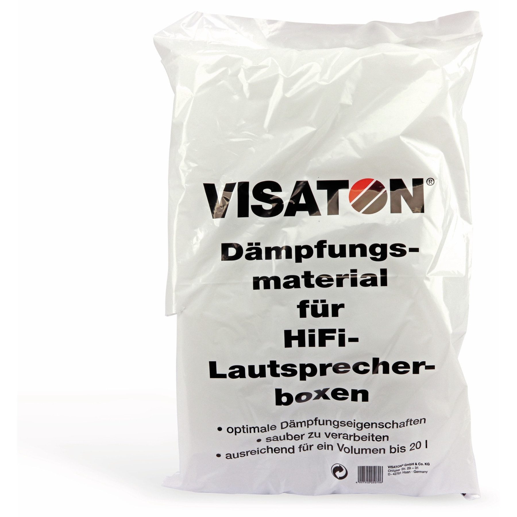 Visaton PC-Geräuschdämmung VISATON Dämpfungsmaterial Polyesterwolle