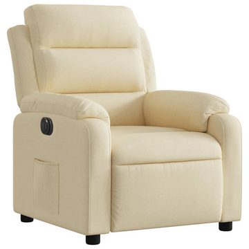 vidaXL Sessel Relaxsessel Elektrisch Creme Stoff (1-St)