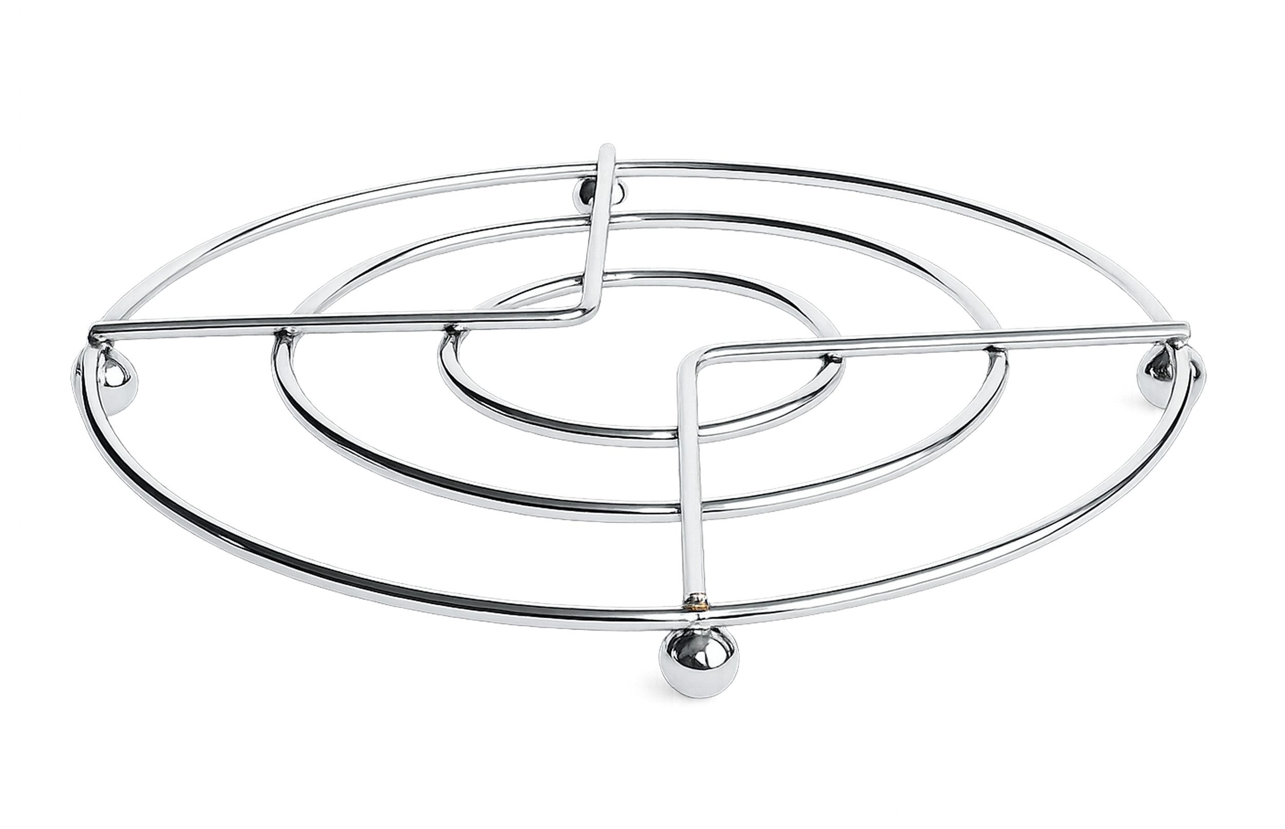 HIT Trading Topfuntersetzer TOPFUNTERSETZER Chrom Ø17cm rund Metall Topfgitter Topf Untersetzer 99, Unterlage