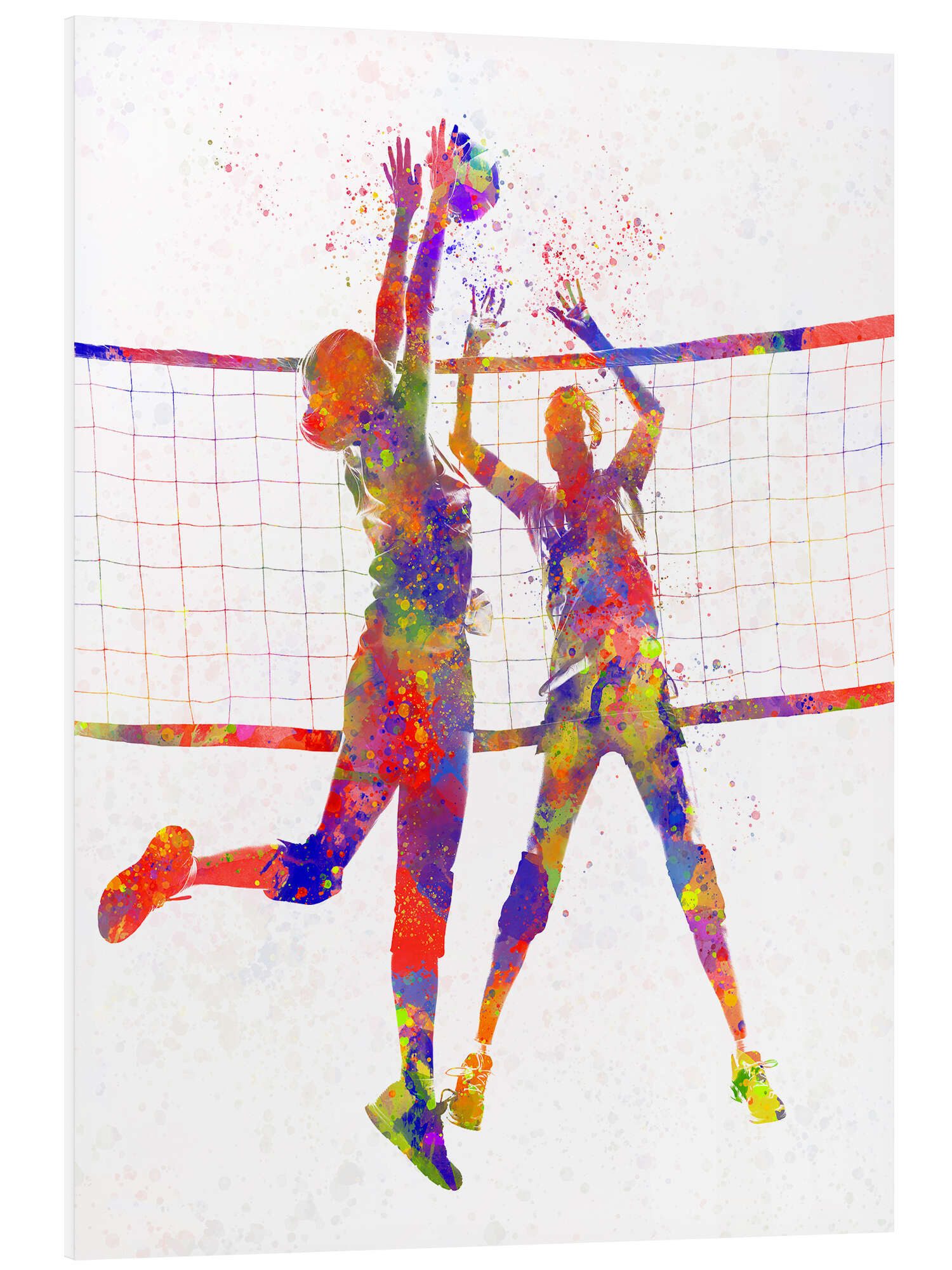 Posterlounge Wandbild Zwei Volleyballspielerinnen I, nobelart, erhältlich als Poster, Leinwandbild, Wandsticker oder Acrylglasbild
