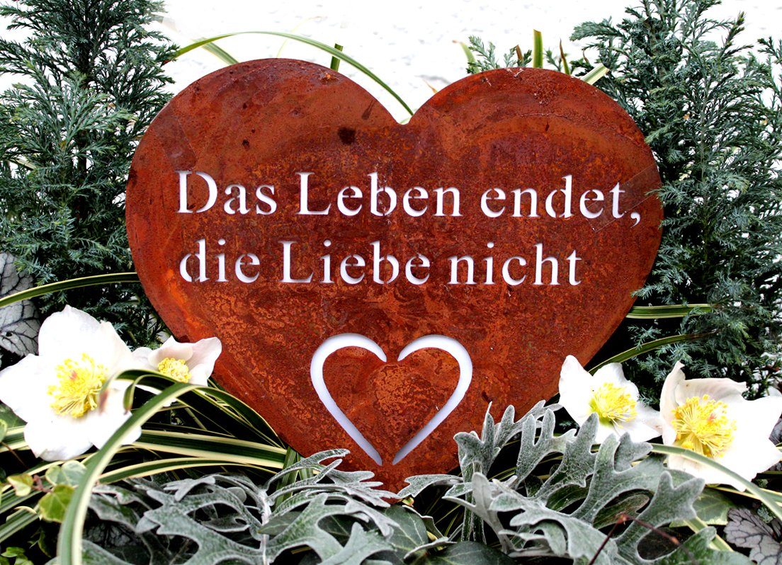 GLOBLELAND Herzförmiger Gartenstecker – Acryl Gedenktafel Mit Tauben, Wasserdicht, Für Grab & Garten