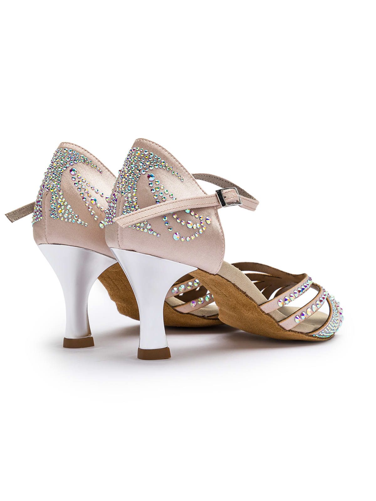 Dancing Queens Sparkle Shine Tanzschuhe - Absatz 7.0 cm flare Sandalette Tanzschuh 7 cm Absatz: Salsa, Bachata, Kizomba, Zumba
