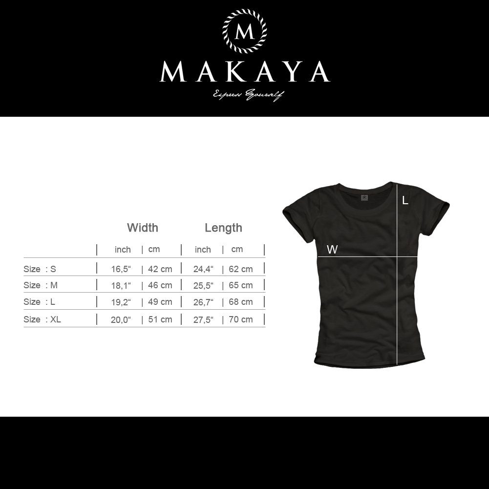 MAKAYA Print-Shirt Damen Herz Italien Italia Kurzarmshirt, Italienische Sommer Top Fahne Mode Schwarz Trikot