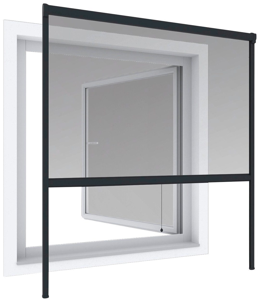 Insektenschutzrollo PLUS, Windhager, transparent, Klemm- oder Schraubmontage, BxH: 160x160 cm