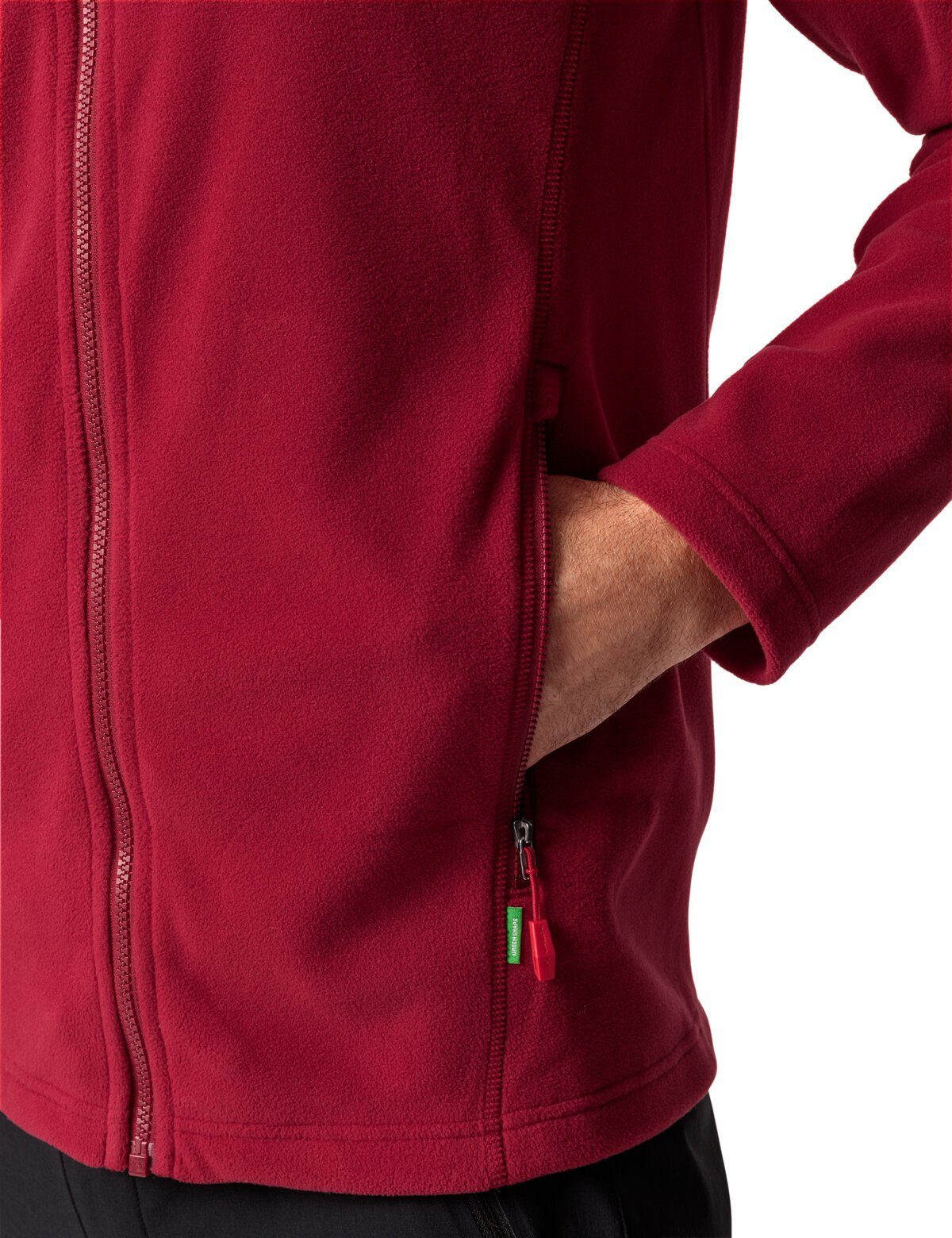 VAUDE Outdoorjacke Men's Rosemoor red Jacket Klimaneutral II Fleece kompensiert (1-St) dark indian