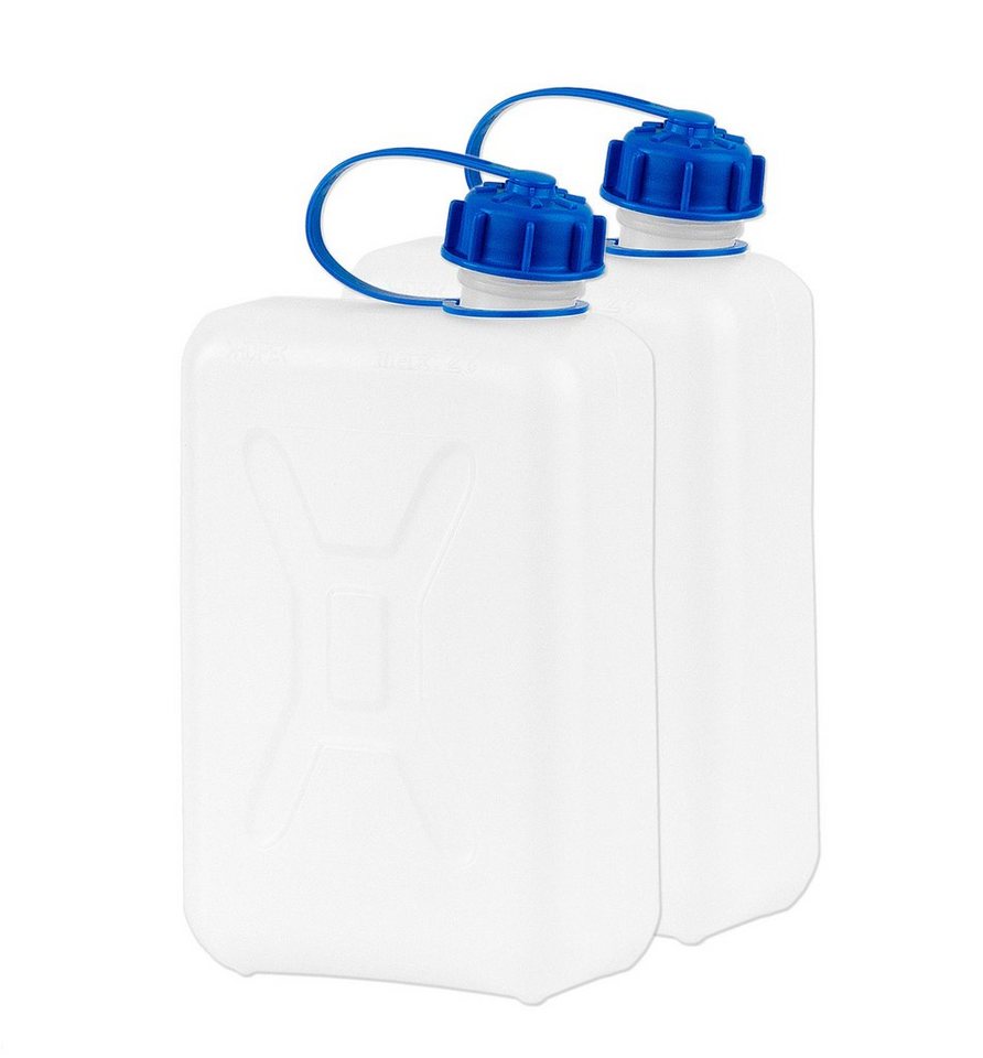 BigDean Kanister 2x Mini Trinkwasserkanister 2 Liter Wass (2 St)