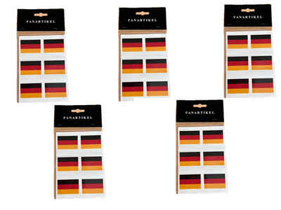 LK Trend & Style Schmuck-Tattoo Deutschland, Fan Shop, Fahne Fußball, 5-tlg., Weltmeisterschaft Europameisterschaft Olympia, wasserfest bzw. wasserabweisend