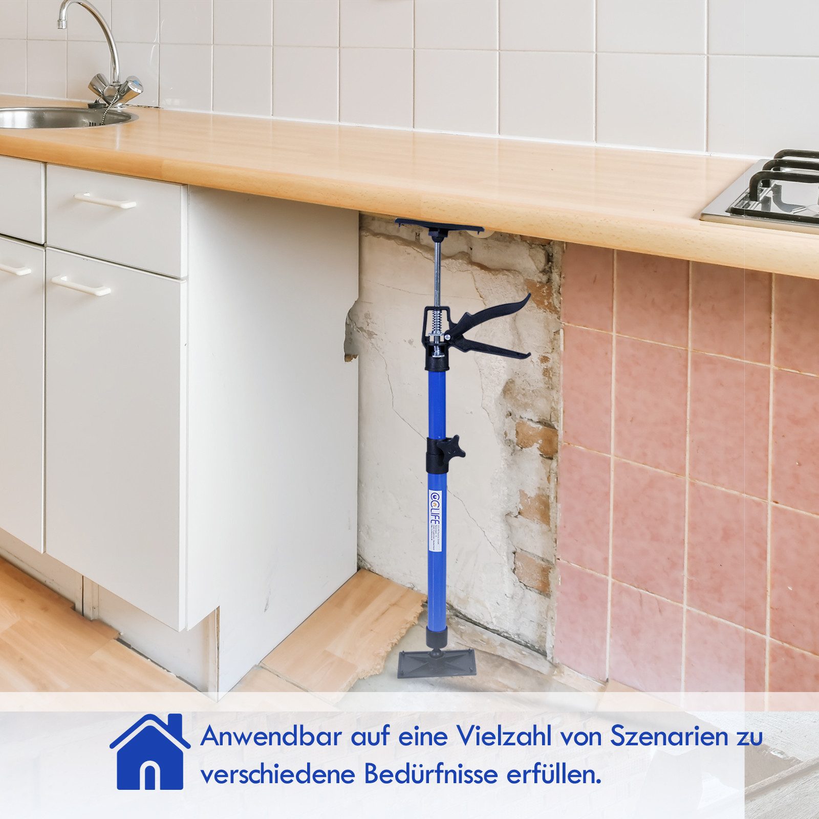 CCLIFE Klemmen Deckenstütze Montagestütze Einhandstütze Bis 30 kg, (2-St) – Bild 5 von 5