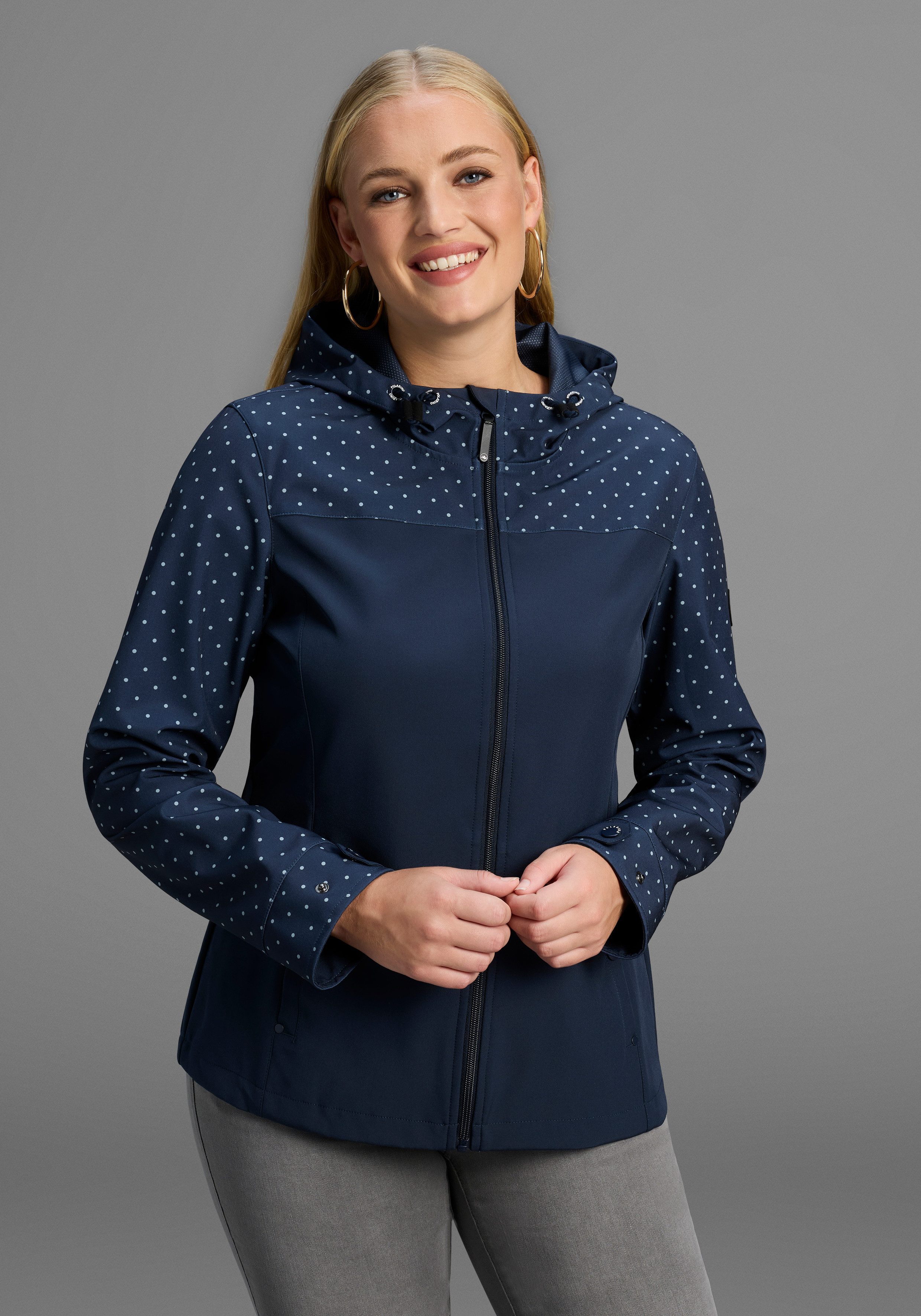 Polarino Softshelljacke mit Druck, Übergangsjacke günstig online kaufen