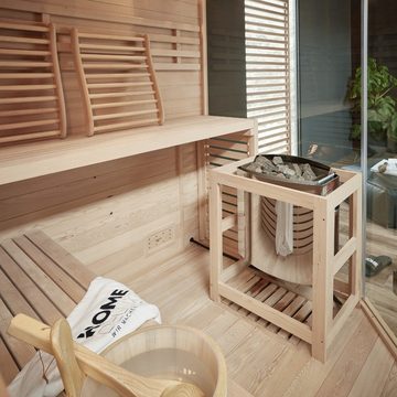HOME DELUXE Sauna Traditionelle Sauna SKYLINE BIG - XL, BxTxH: 200,00 x 200,00 x 210,00 cm, Holz: Hemlocktanne