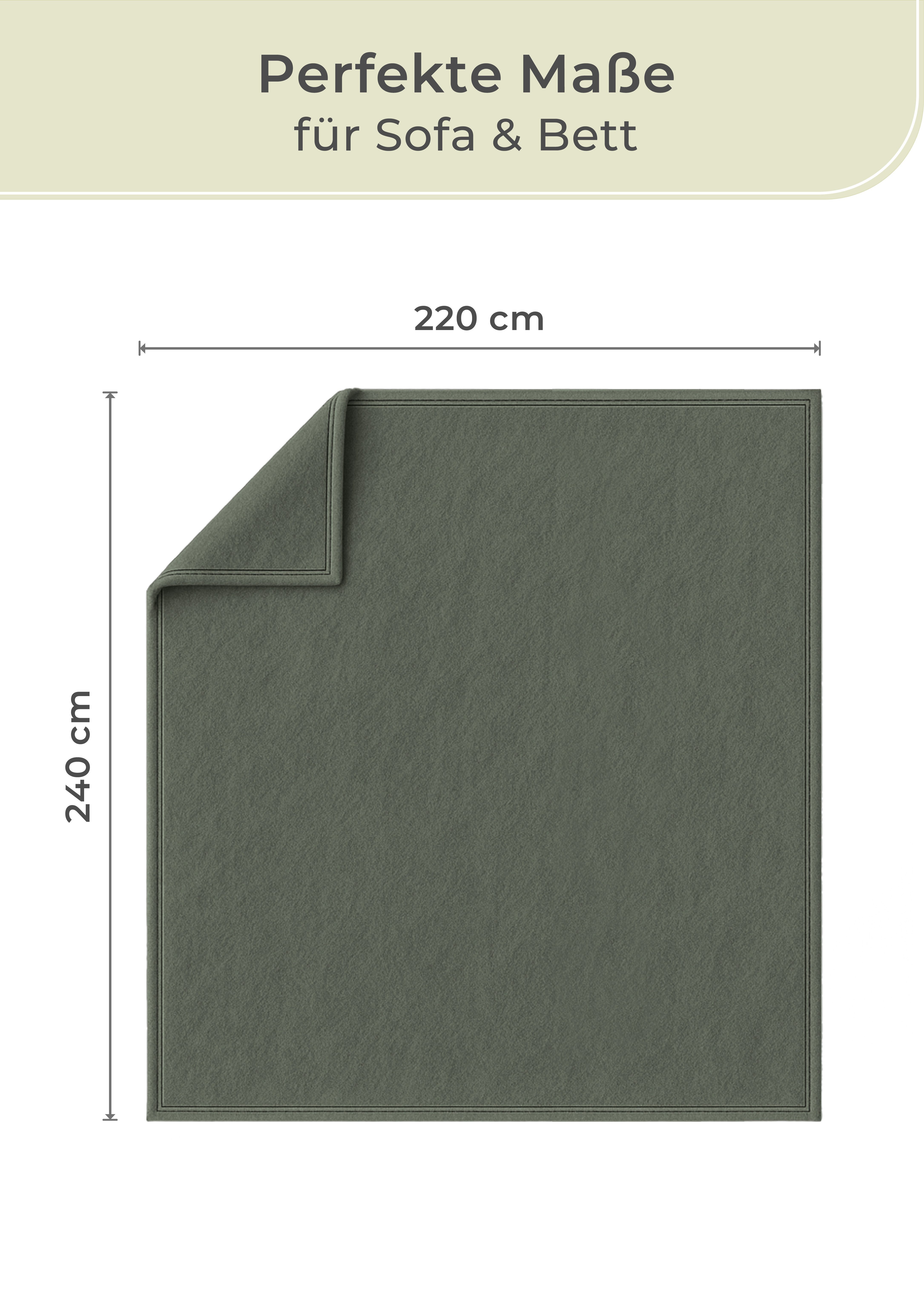 Wohndecke Wohndecke aus Baumwolle - Kuscheldecke, Baumwolldecke -, Laynenburg, Decke als Sofa-decke, Couchdecke, Wolldecke aus Baumwollmix – Bild 3 von 5