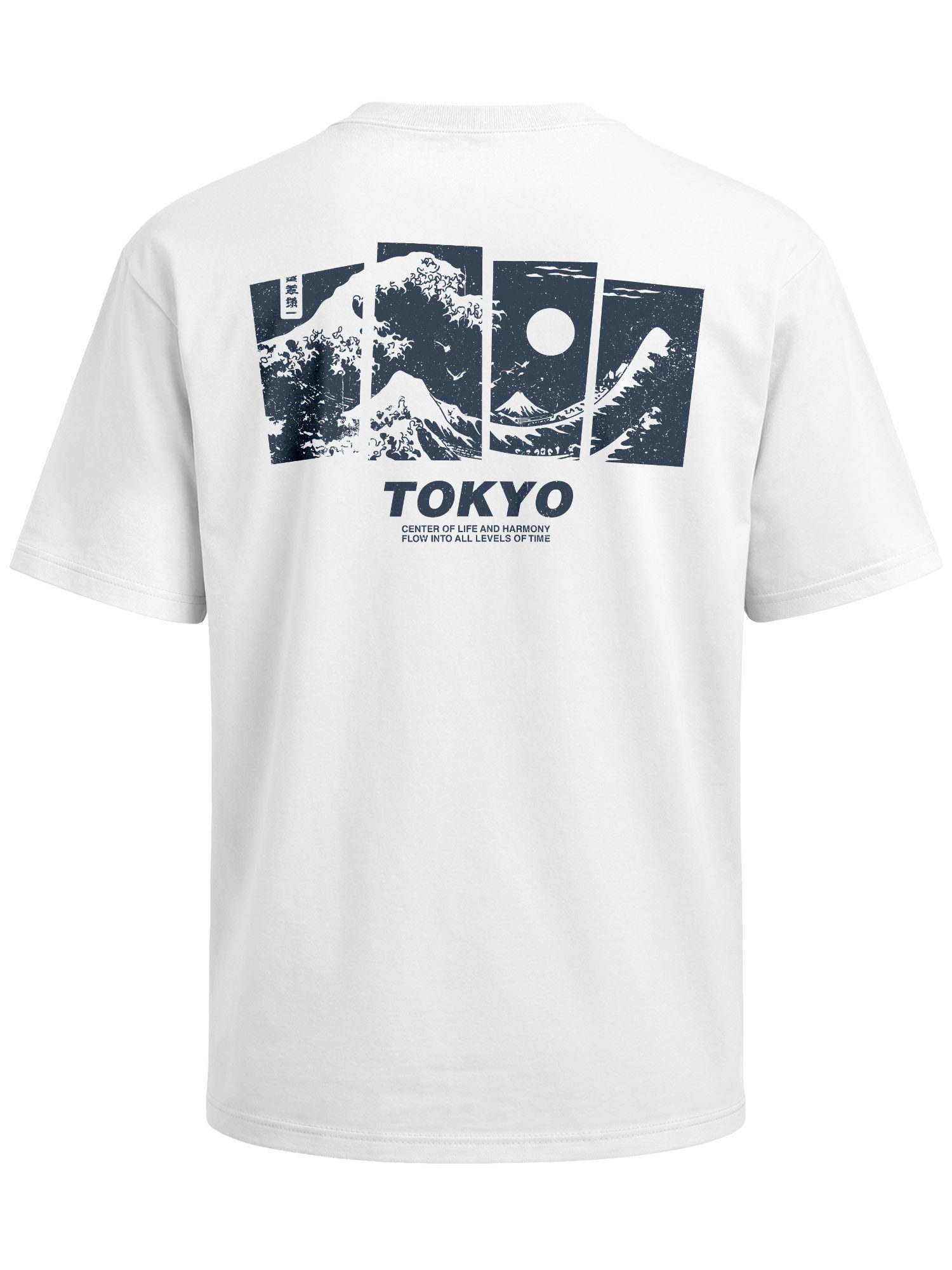 Oversize-Shirt Herren T-Shirt - Tokyo Wave - Oversized Relaxed Fit Sommer Fashion