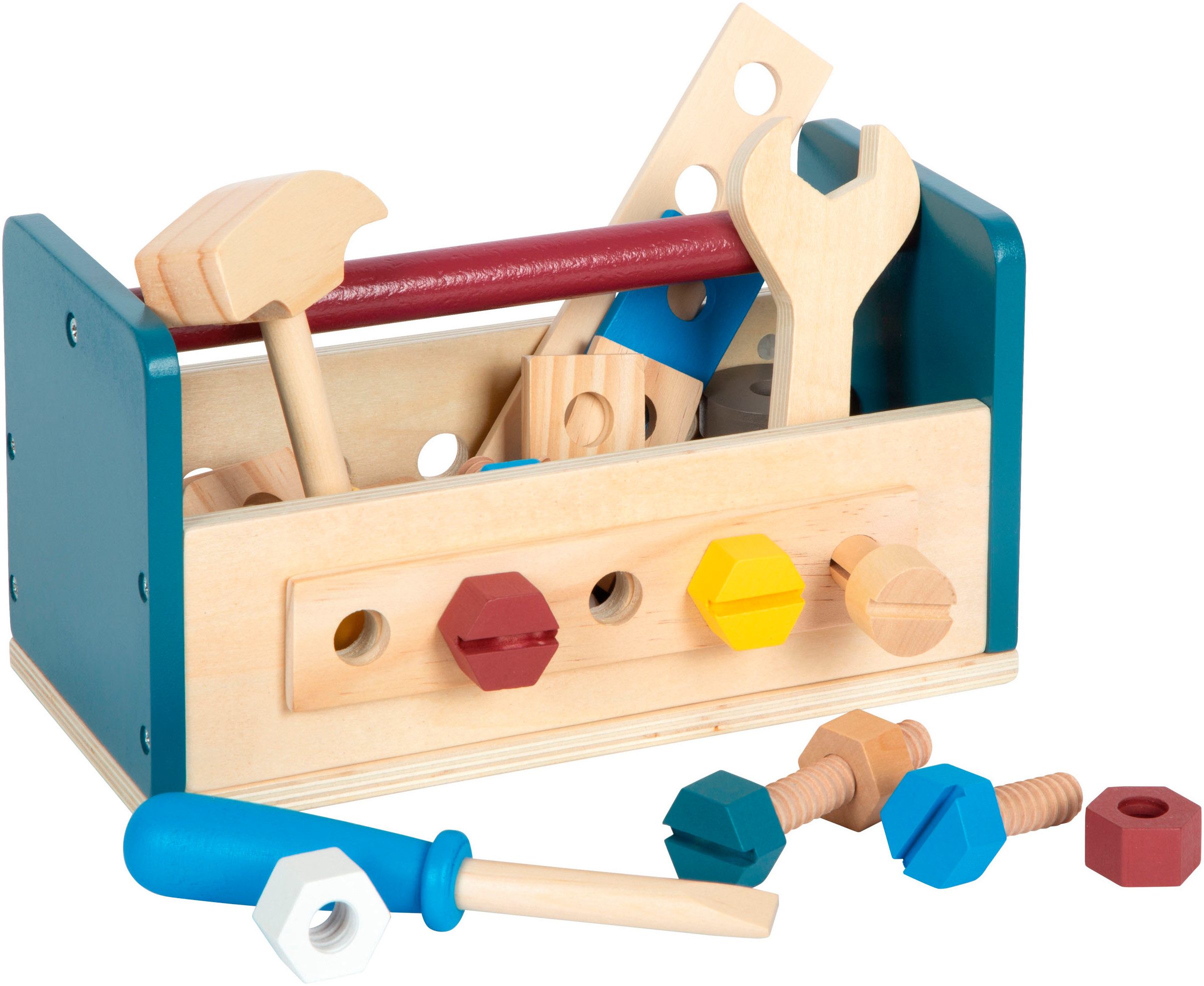 Small Foot Spielwerkzeugkoffer Werkzeugkasten/Werkbank Workshop, (33-tlg), aus Holz
