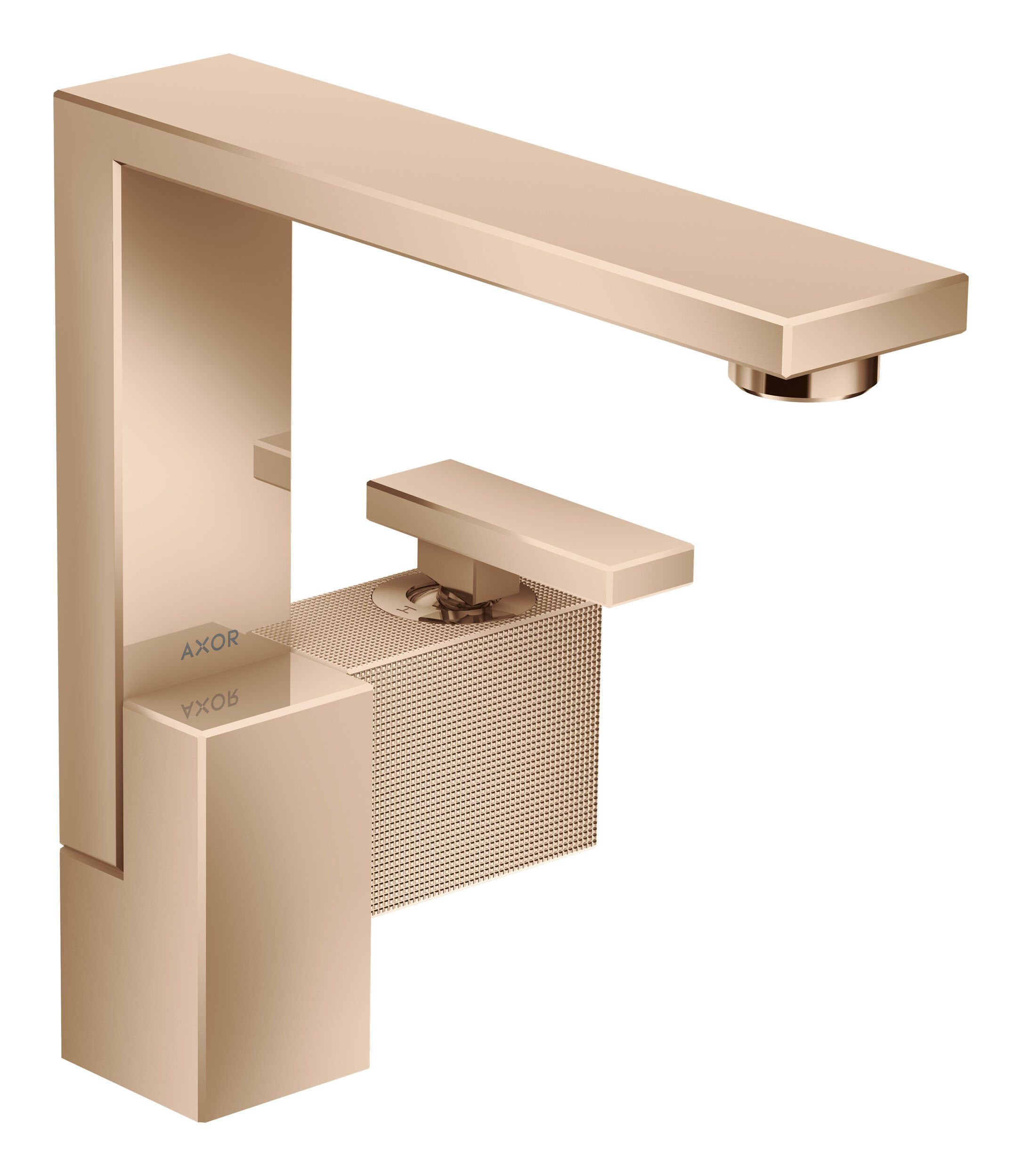 hansgrohe Waschtischarmatur Axor Edge 190 Einhebel m. Push-Open Ablaufgarnitur - Polished Red Gold