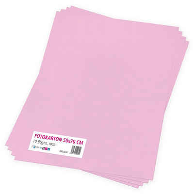 itenga Bastelkartonpapier itenga Fotokarton rosa - 50x70cm 300g/m² 10 Bogen