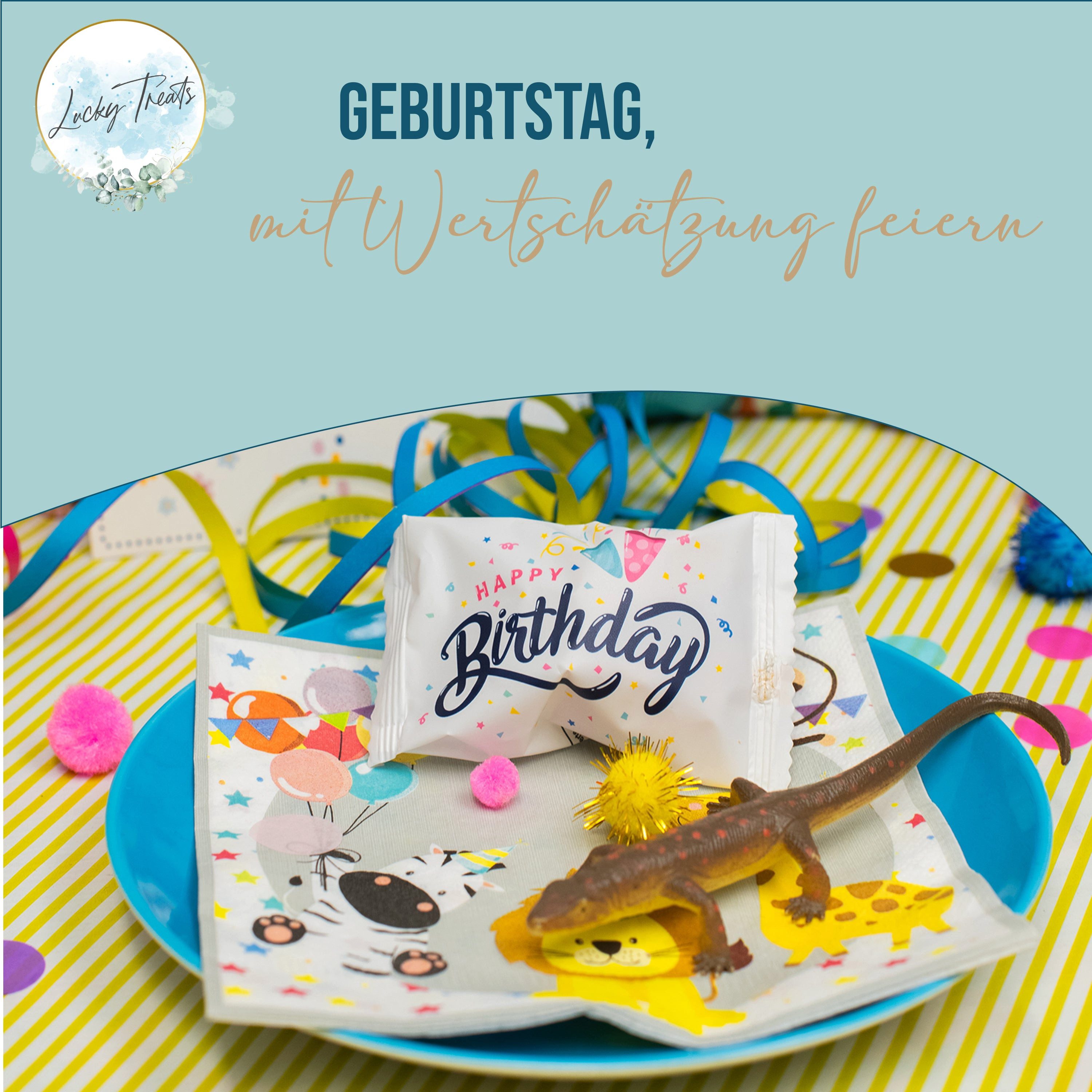 Logbuch-Verlag Geburtstagskarten Glückskekse Happy Birthday, einzeln verpackt für Geburtstage