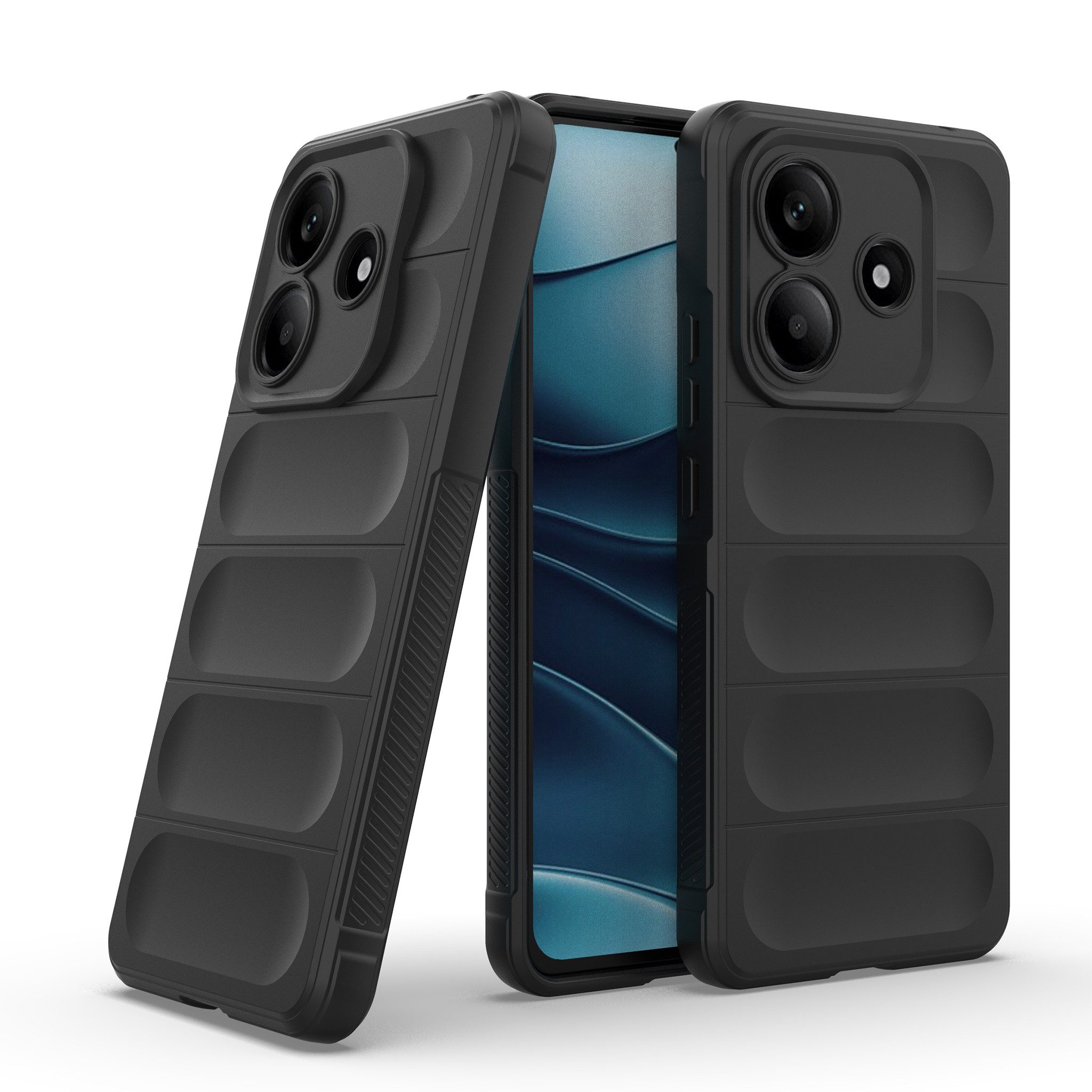 Tec-Expert Handyhülle Cover Hülle für Xiaomi Redmi Note 14 5G 6.67 Zoll, 6.67, Case mit Griffzonen und Mikrofaser Inlay