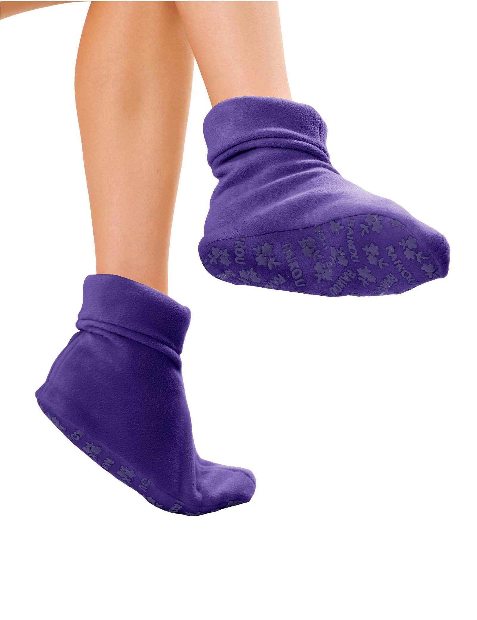 M-Diamant Damen Herren Hausschuh Kuschelsocke Pantoffeln wintersocke Hausstiefel Pantoffel (1 Paar) mit ABS Rutschfester Sohle