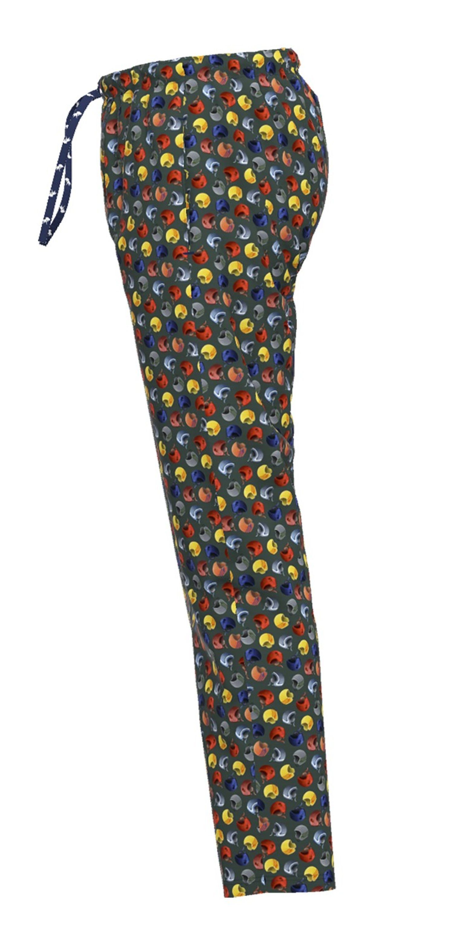 A Fish named Fred Pyjamahose Baumwolle, Modisches Schlafanzughose (1-tlg) Design Herren