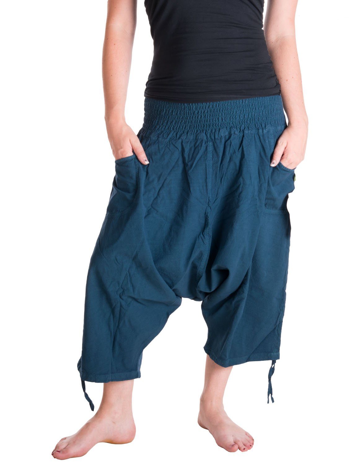 dehnbund Weite Vishes Weites Style Bein Extra Goa Schlupfhose Flatterhose, türkis Haremshose Hose Haremshose,