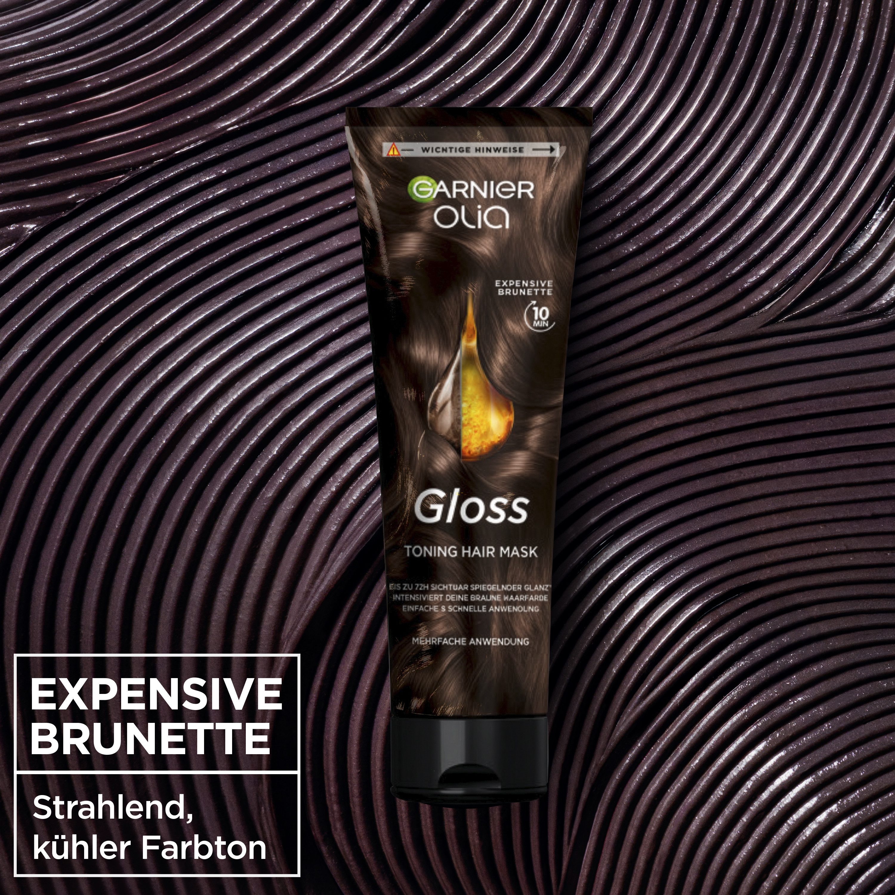 GARNIER Coloration Garnier Olia Gloss Tinted Hair Mask, Für getöntes Haar, 150 ml Größe, mit Tocopherol, angenehmer Duft
