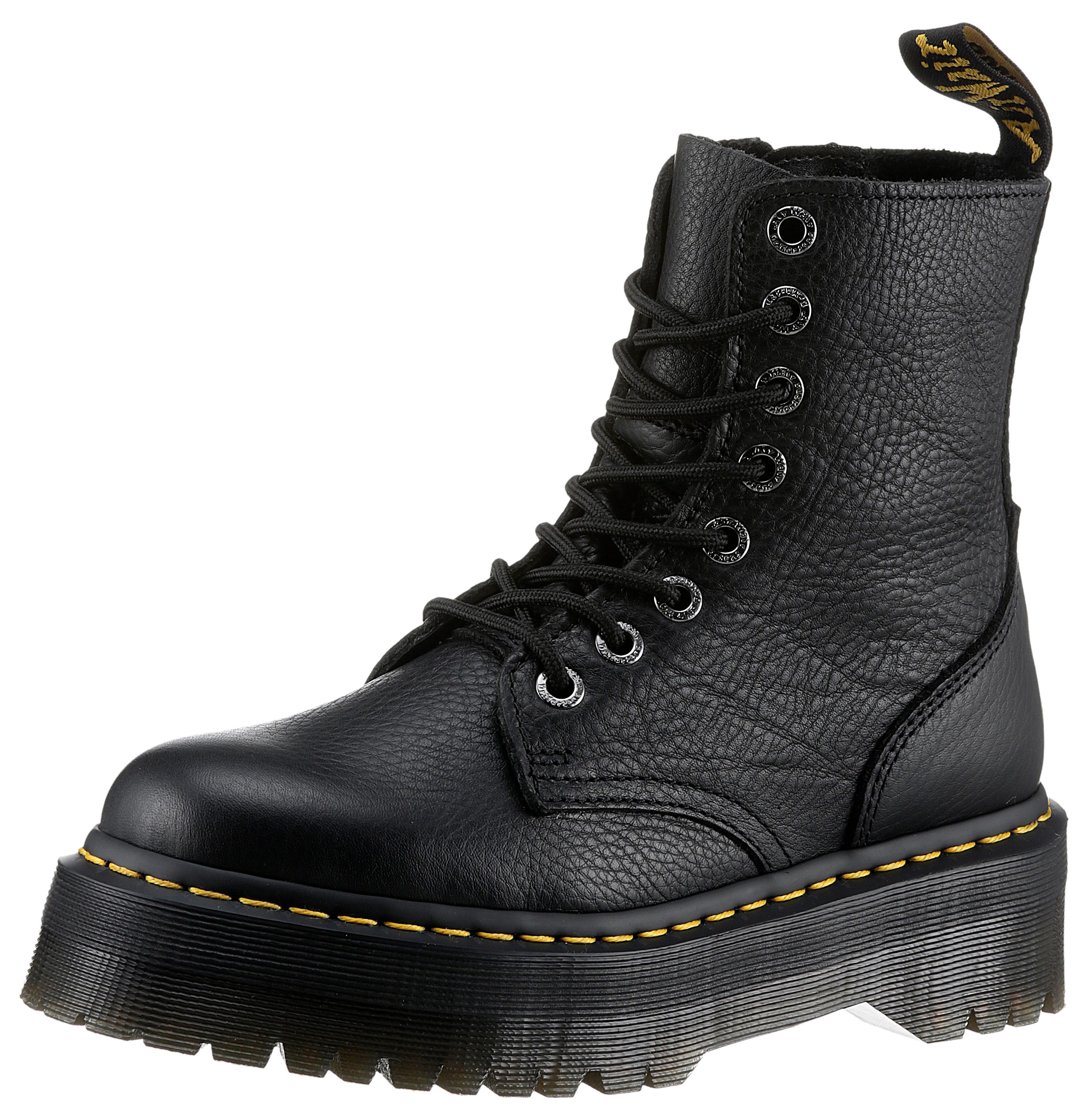 DR. MARTENS Jadon Schnürboots Festival, Plateauboots, Stiefelette mit typischer Ziernaht