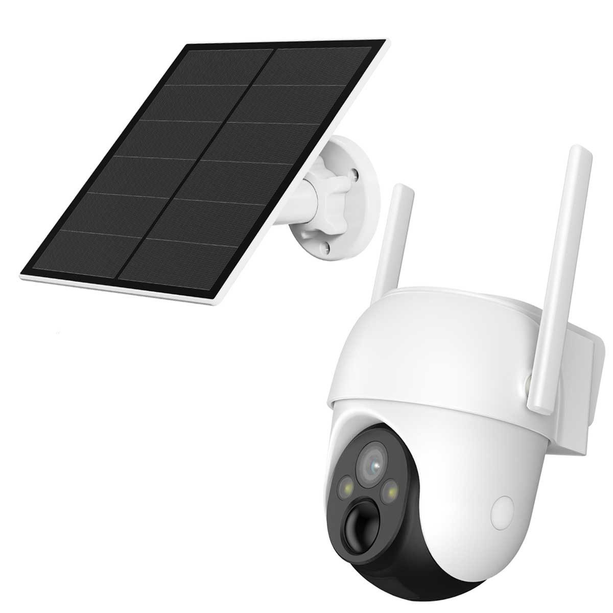 Arenti Überwachungskamera Arenti GO2T&SP2 3 MP batteriebetriebene WLAN Überwachungskamera (inklusive Solarpanel, 360° Schwenk-Neige-Funktion, automatische Verfolgung)