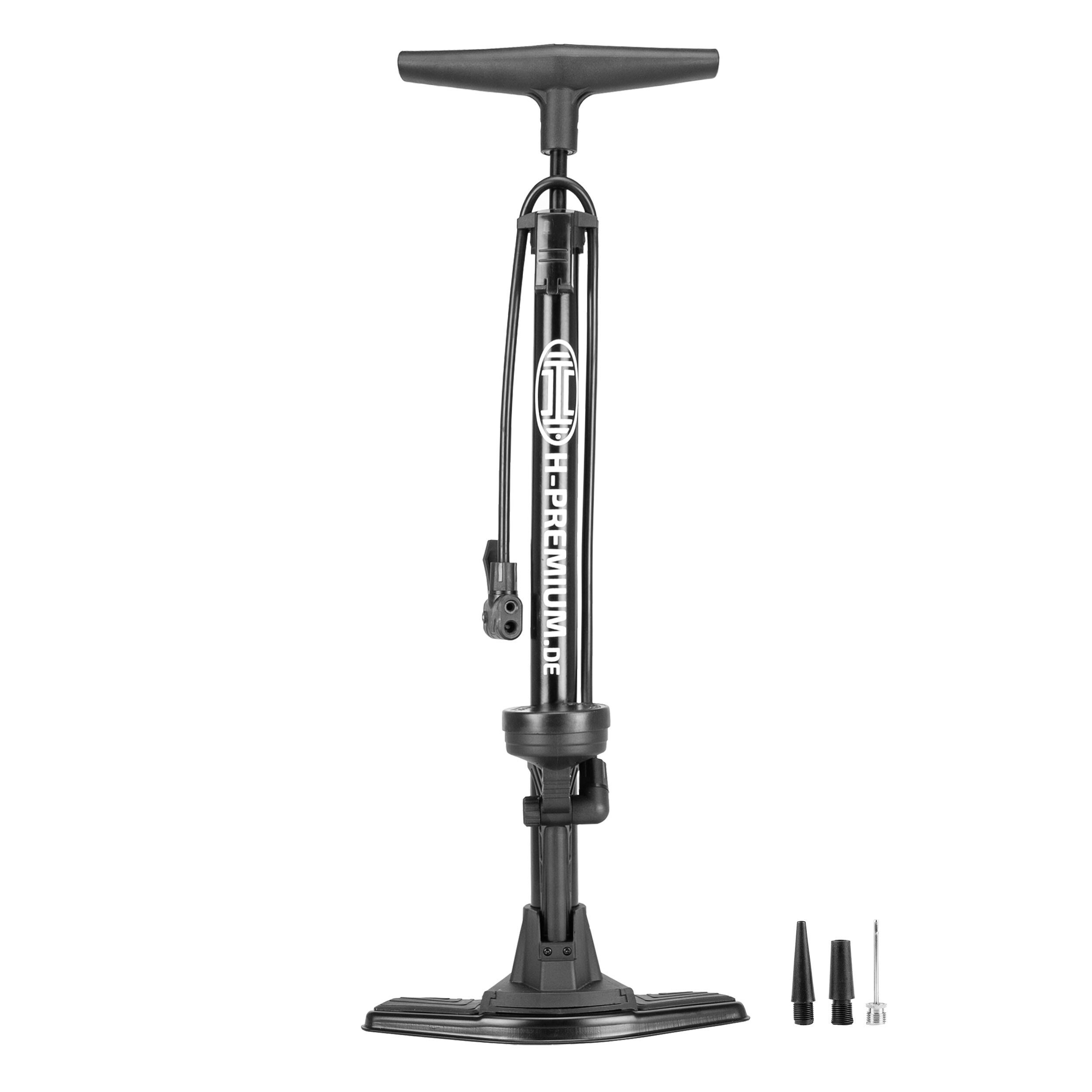 HEYNER Fahrradpumpe Premium Hochleistungs-Handpumpe mit Manometer (1-tlg)