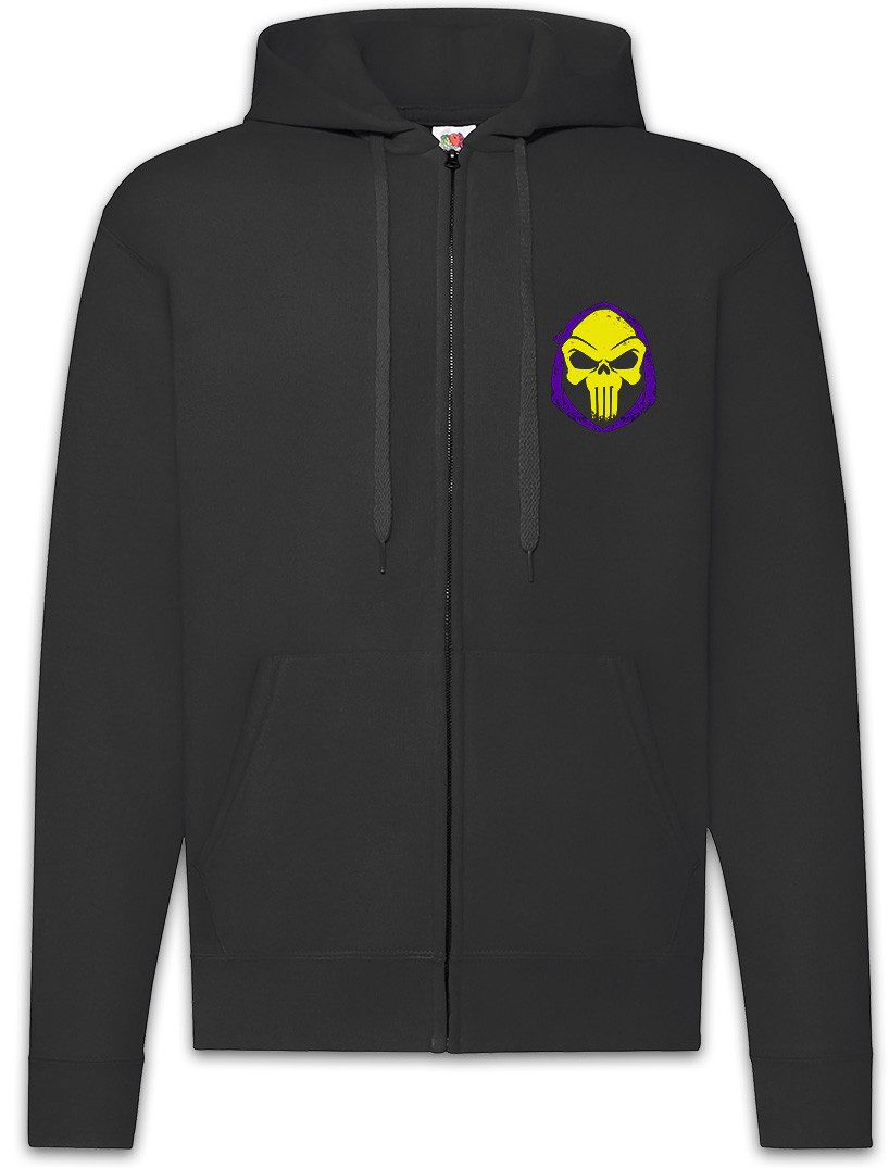 Urban Backwoods Sweatjacke Punish Eternis Skull Zipper Hoodie Vigilante Masters Logo Schädel Logo (1-tlg) Punisher Universe Comic 80s