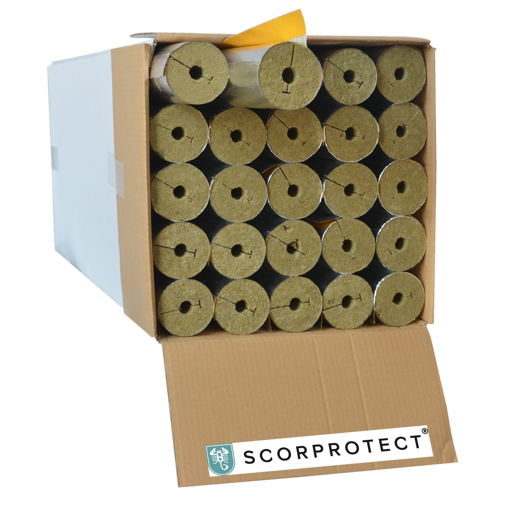 Scorprotect® Steinwolle voller Karton Rohrisolierung Steinwolle günstig online kaufen