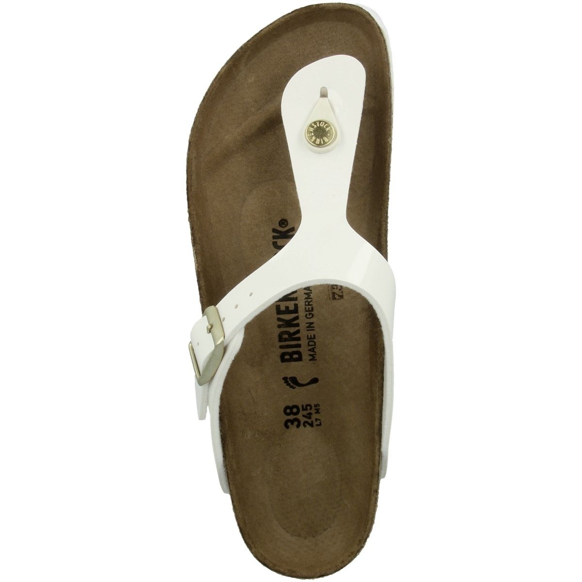 Birkenstock Gizeh Birko-Flor Lack schmal Damen Zehentrenner Sandalen, Sandaletten, Sommerschuhe, Badeschuhe, Zehentrenner
