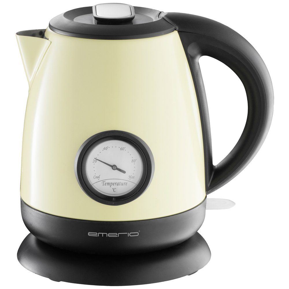 Emerio Wasserkocher EMERIO WK-109795.2 Wasserkocher schnurlos Schwarz, Gelb Fassungsvermög, 1.00 l, 200.00 W