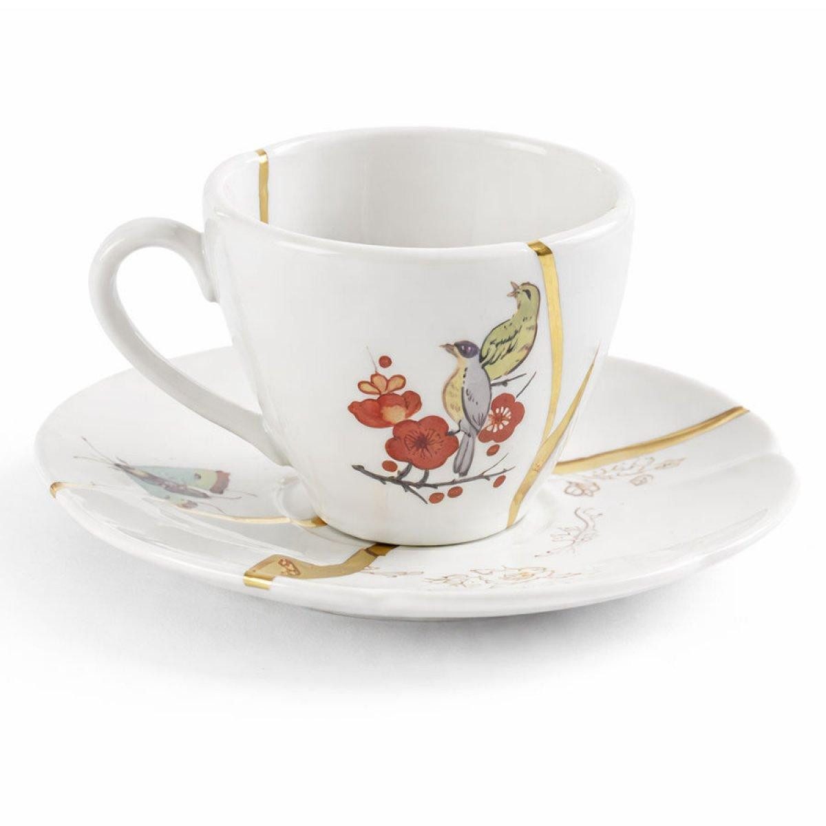 Seletti Tasse Kaffeetasse mit Untertasse Kintsugi 2 Porzellan