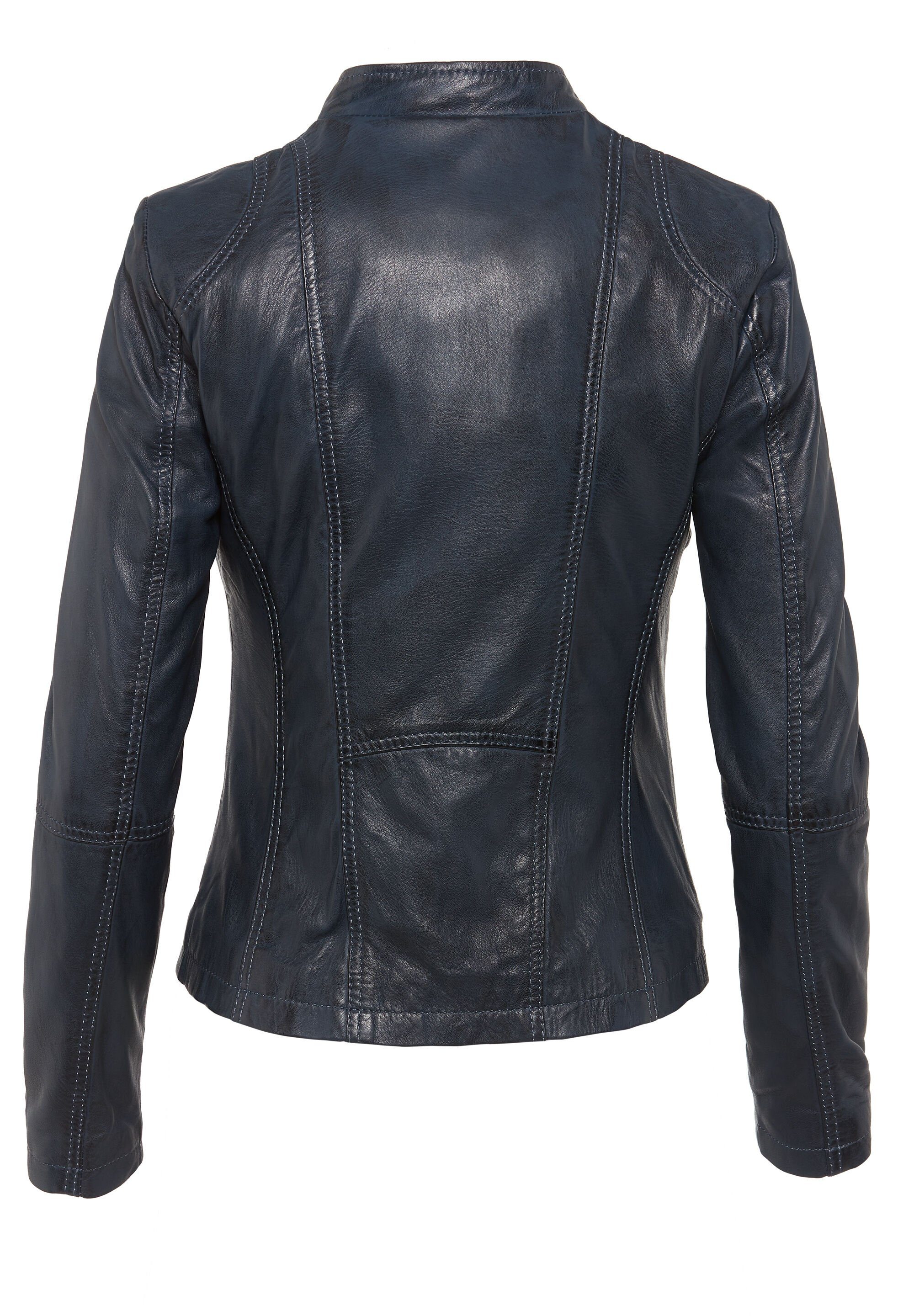 7eleven Lederjacke SEAMERA (1-St) mit Ziernähten