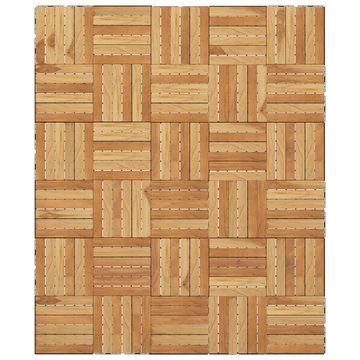 Teppichboden Terrassenfliesen 30 Stk. 30x30 cm Massivholz Teak Vertikal, vidaXL