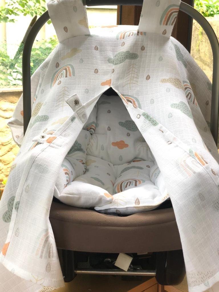 Babyschale Babyschalen Set Sichtschutz Sitzauflage Einschlagdecke Maxi Cosi