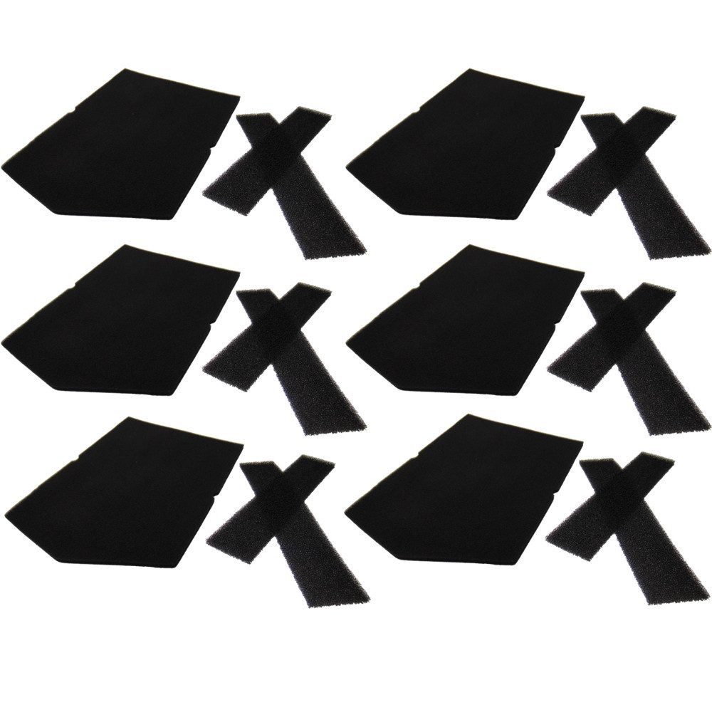 Trade-Shop Ersatzfilter 6x Set passend für Miele T8801WP T8826WP T8827WP T8837WP HomeCare EcoC, Zubehör für Miele 9057930, 9688381, 7358901, Filter-Set Schwammfilter Tür-Filter Einfüllring-Filter