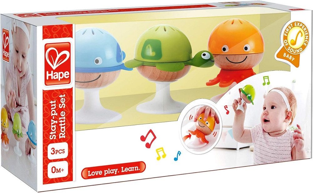 Hape Lernspielzeug Rassel Set, Saugnapf, Tiere, Greifling, Motorikspielzeug günstig online kaufen