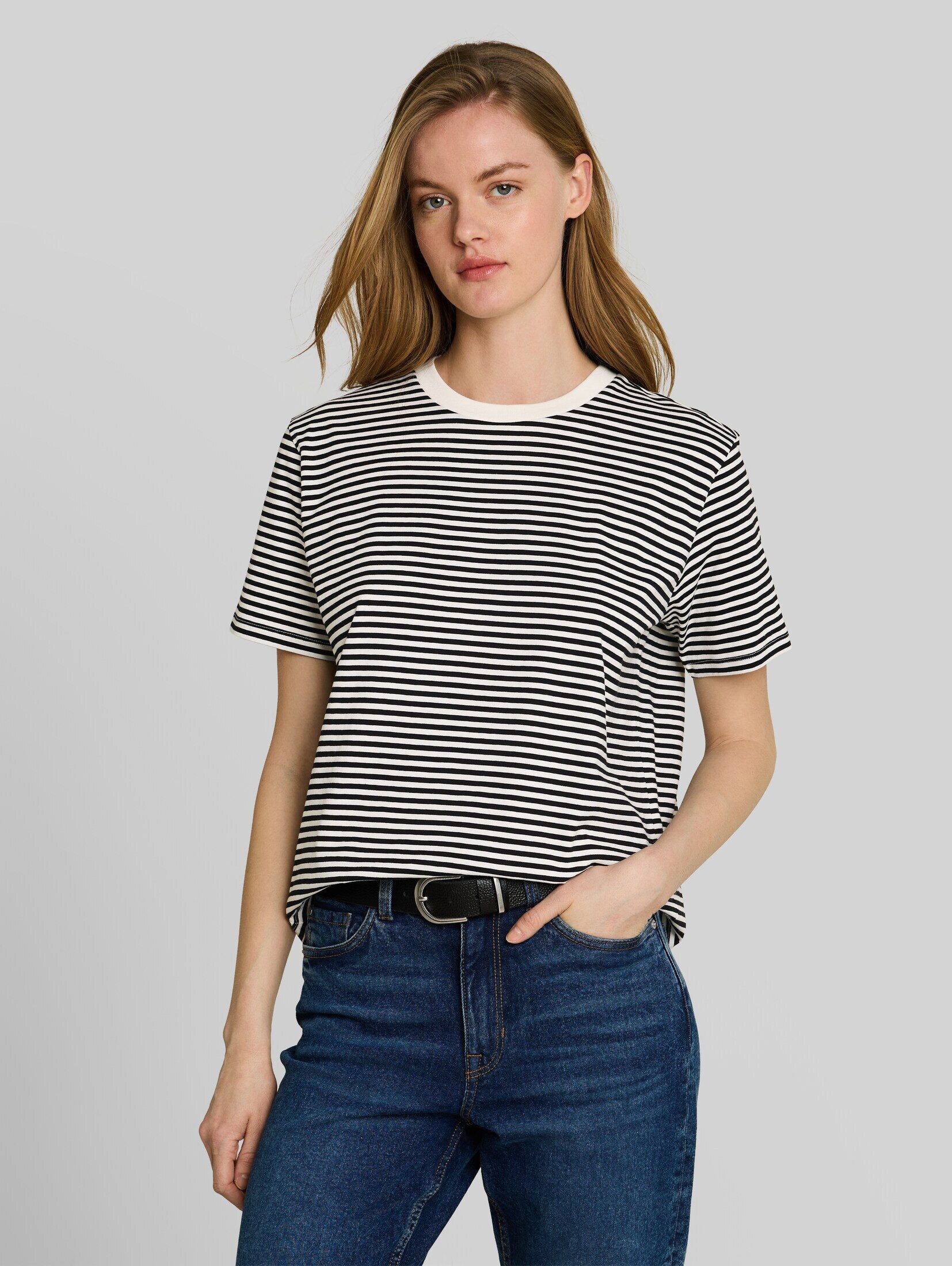 TOM TAILOR Denim T-Shirt T-Shirt (im Einserpack) Boxy Fit T-Shirt