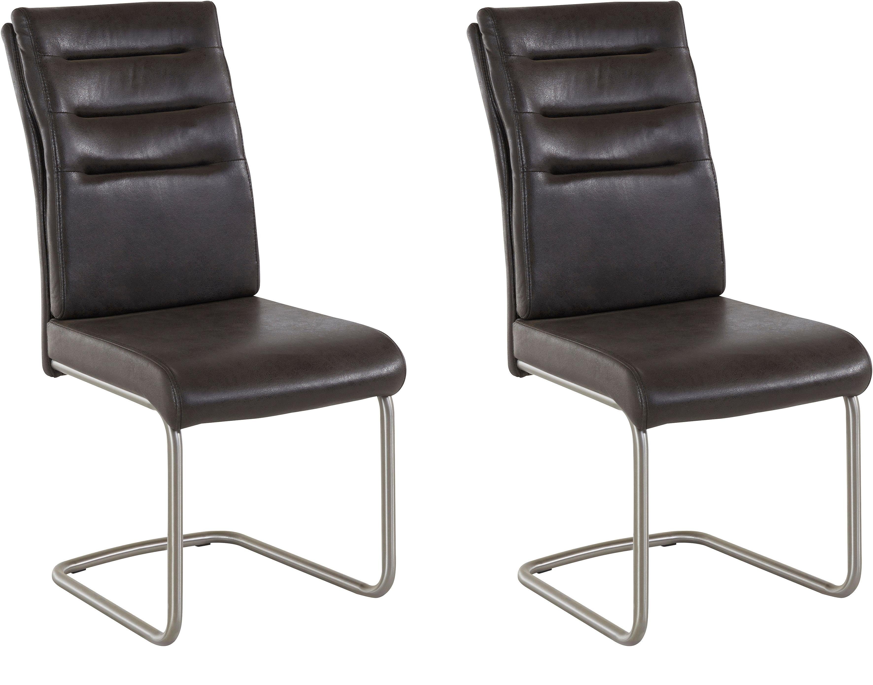HELA Esszimmerstuhl Paula Freischwinger (Set, 2 St), mit Echtedelstahlgestell, 2 oder 4 Stück