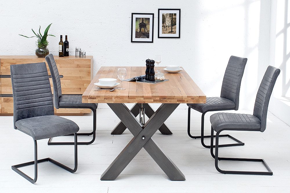 riess-ambiente Freischwinger APARTMENT grau / schwarz günstig online kaufen