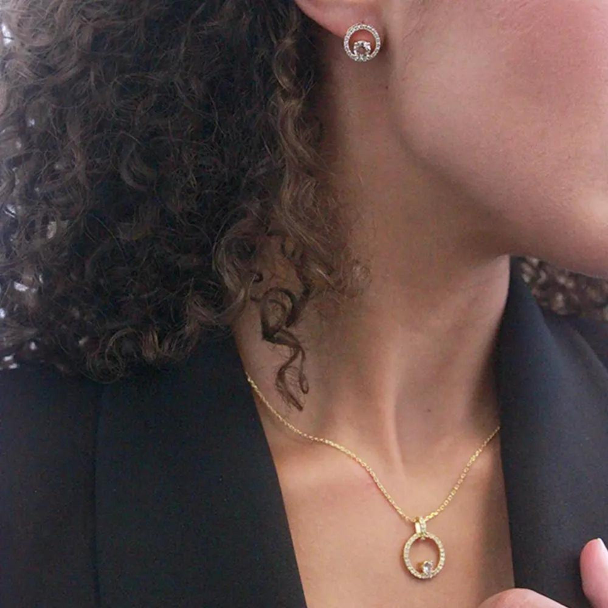 Ella Eisvogel Schmuckset Desirée Schmuckset: Goldkette und Ohrring-Paar, 18 günstig online kaufen