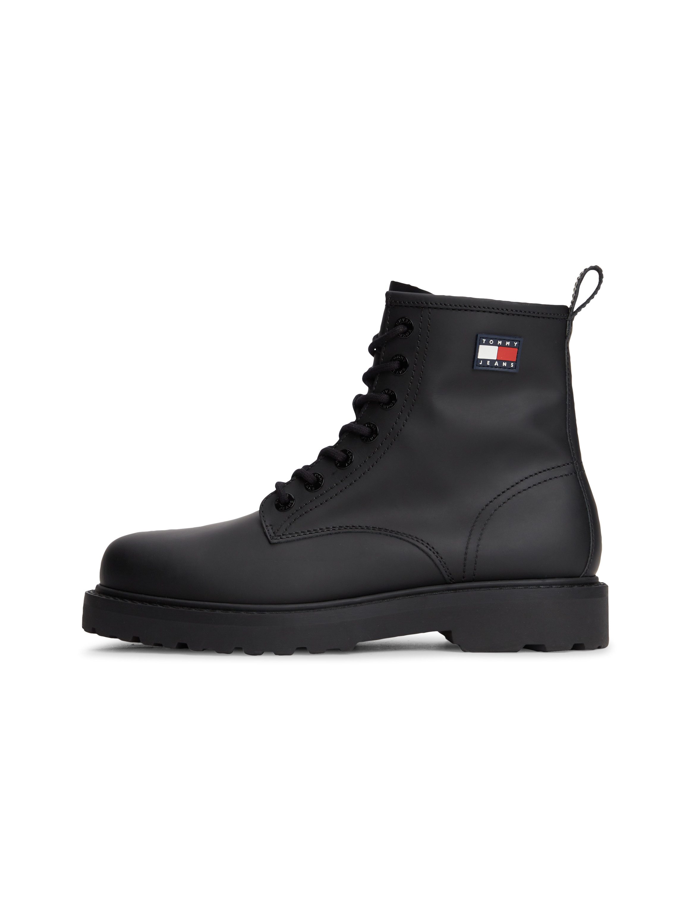Tommy Jeans ARCHIVE '01 RUBBER LACE BOOT Schnürstiefelette Blockabsatz, Schnürboots mit praktischem Innenreißverschluss – Bild 5 von 5