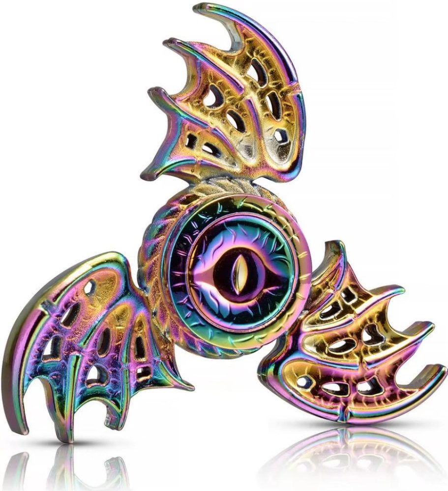 Tinisu Spinner Spinner Kreisel Anti Stress Hand Rainbow Metall Optik