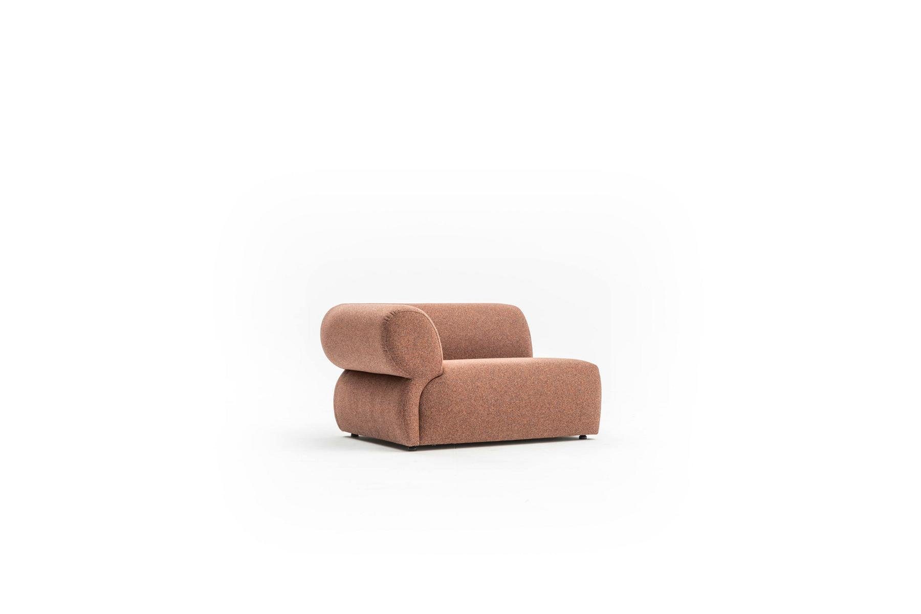 Polster 3-Sitzer Design Teile, Modernes Europe Dreisitzer JVmoebel Made Luxus Brauner Sofa in Couch, 2
